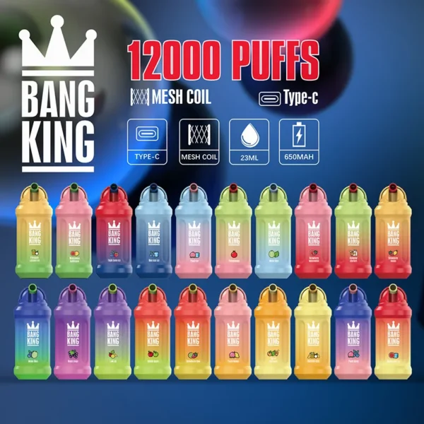 Bang King 12000 Puffs 0% 2% 3% 5% Vape monouso ricaricabile alla nicotina all'ingrosso - CharmVape - 1