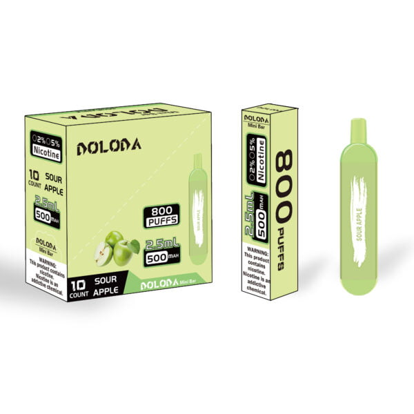 DOLODA Mini baras 800 Puffs 2% Nikotinas Įkraunamas Vienkartinės E-cigaretės Vape Didmeninė prekyba - CharmVape - 9