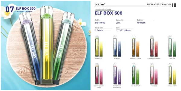 ELF BOX 600 Puffs 2% Stylo Vape jetable à la nicotine en gros - CharmVape - 2