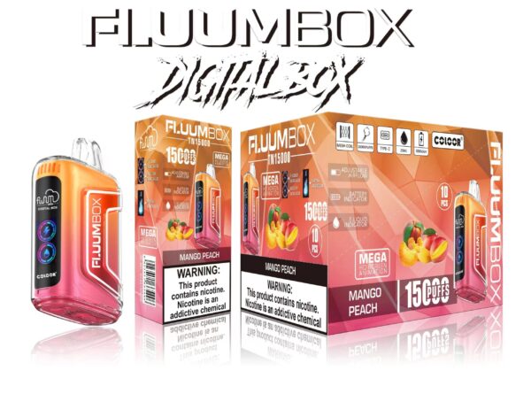 FluuM Digital Box TN 15000 Puffs 0% 2% 3% 5% Nicotine Rechargeable Vape Stol Pods E-Cigarette Χονδρική - CharmVape - 13