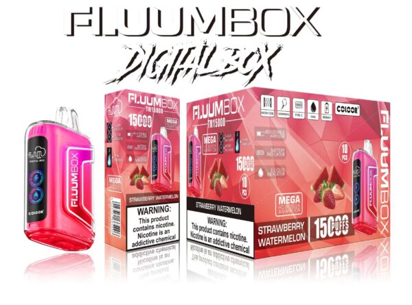 FluuM Digital Box TN 15000 Puffs 0% 2% 3% 5% Nicotine Rechargeable Vape Pods Pods E-Cigarette - CharmVape - 12