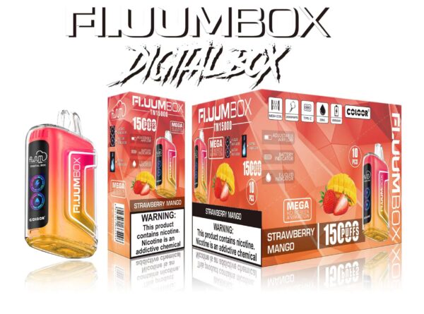 FluuM Digital Box TN 15000 Puffs 0% 2% 3% 5% Nicotine Rechargeable Vape Pods Pods E-Cigarette - CharmVape - 11