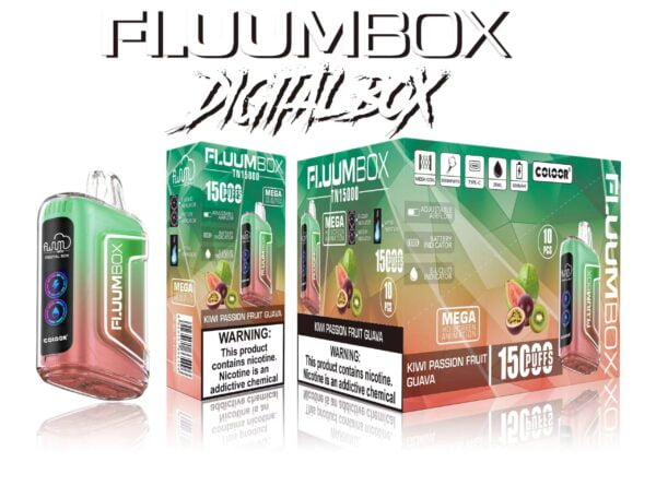 FluuM Digital Box TN 15000 Puffs 0% 2% 3% 5% Nicotine Rechargeable Vape Pen Pods Pods E-Cigarette Χονδρική - CharmVape - 10