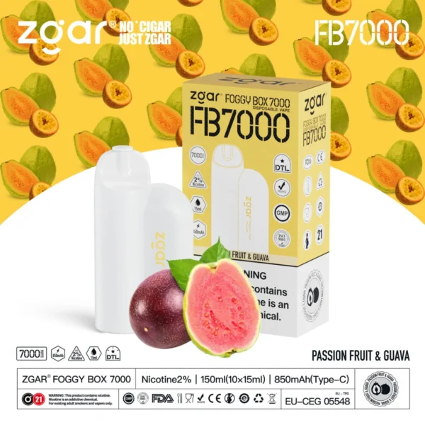 ZGAR FOGGY BOX 7000 Puffs 2% Nikotinový dobíjecí jednorázový vape velkoobchod – CharmVape – 5