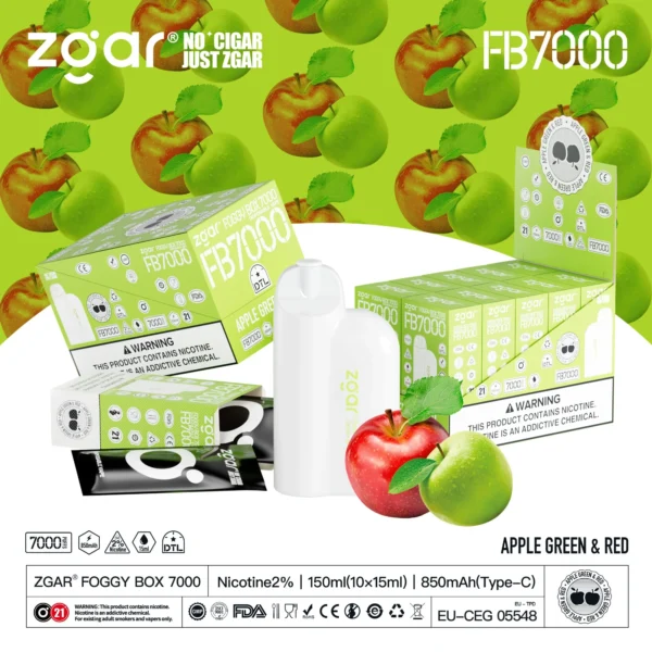 ZGAR FOGGY BOX 7000 Puffs 2% Nikotinový dobíjecí jednorázový vape velkoobchod – CharmVape – 11