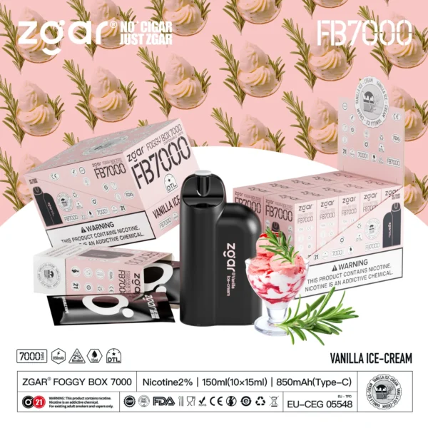 ZGAR FOGGY BOX 7000 Puffs 2% Nikotinový dobíjecí jednorázový vape velkoobchod – CharmVape – 10