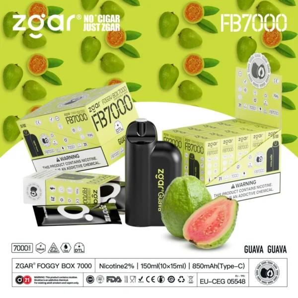 ZGAR FOGGY BOX 7000 Puffs 2% Nikotinová dobíjecí jednorázová vape velkoobchod – CharmVape – 16