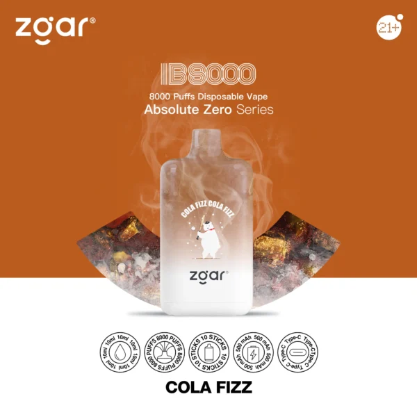 ZGAR ICE BOX 8000 Puffs 2% Никотиновый перезаряжаемый одноразовый вейп оптом - CharmVape - 1