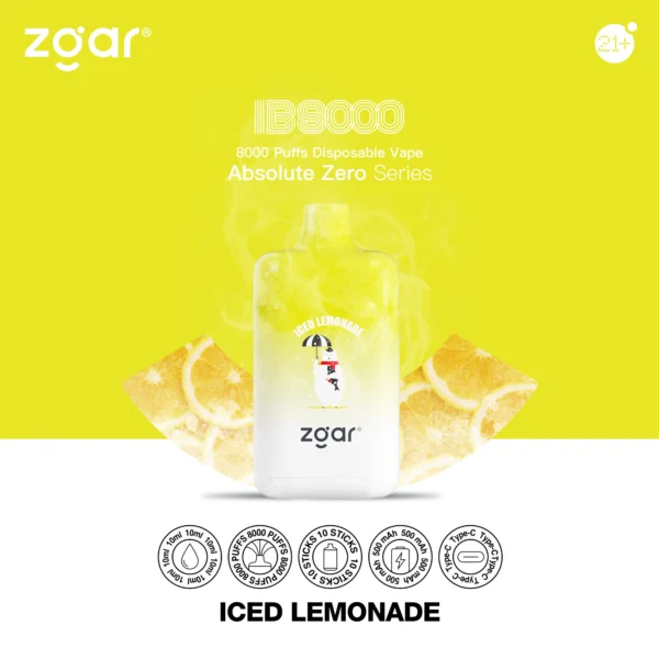 ZGAR ICE BOX 8000 Puffs 2% Никотиновый перезаряжаемый одноразовый вейп оптом - CharmVape - 7