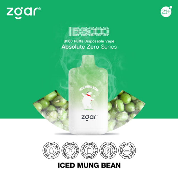 ZGAR ICE BOX 8000 Puffs 2% Никотиновый перезаряжаемый одноразовый вейп оптом - CharmVape - 9