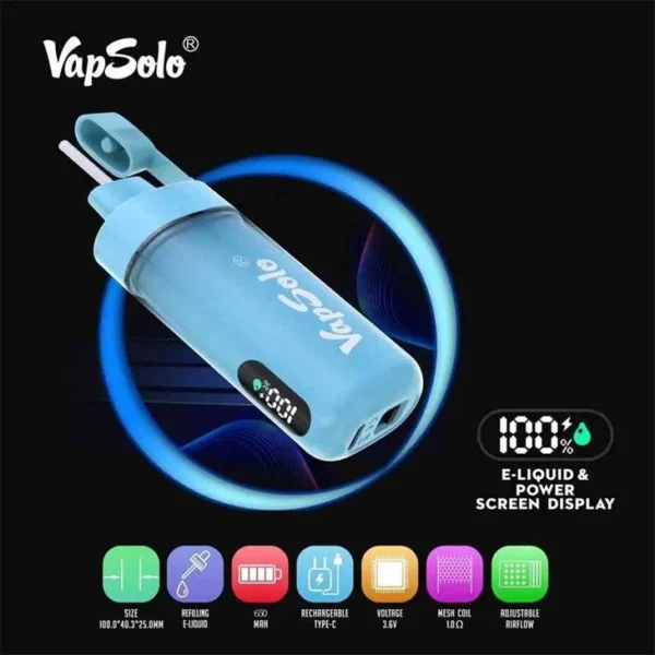 Vapsolo Tornado Pro 12000 Puffs 2% 5% Penna per vaporizzatori usa e getta ricaricabile a basso contenuto di nicotina Acquista all'ingrosso - CharmVape - 8