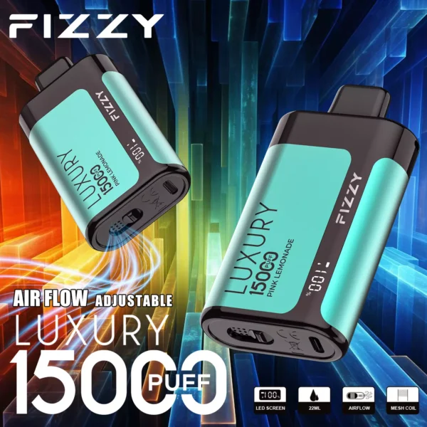 Fizzy Luxury 15000 Puffs 2% 5% Genopladelige engangsvapes med lav nikotinindhold Pen Bulk Køb Engros - CharmVape - 3