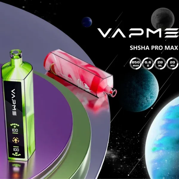 Vapme Shisha Pro Max 20000 vdihov 2% LED zaslon z nizko vsebnostjo nikotina, polnilno pero za enkratno uporabo, na debelo Nakup na debelo - CharmVape - 1