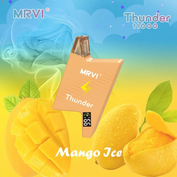 Digitální obrazovka MRVI Thunder 11000 Puffs 2% 3% 5% Nabíjecí jednorázové vapes Pen s nízkým obsahem nikotinu Koupit Velkoobchod – CharmVape – 3