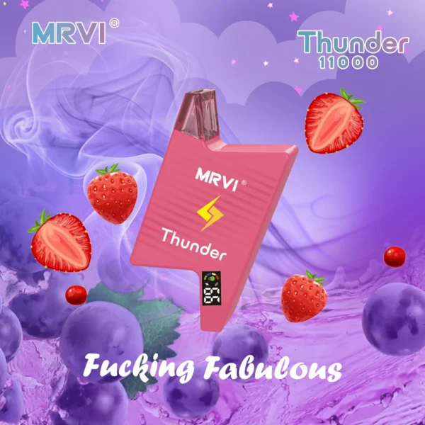 Digitální obrazovka MRVI Thunder 11000 Puffs 2% 3% 5% Nabíjecí jednorázové vapes Pen s nízkým obsahem nikotinu Koupit Velkoobchod - CharmVape - 9