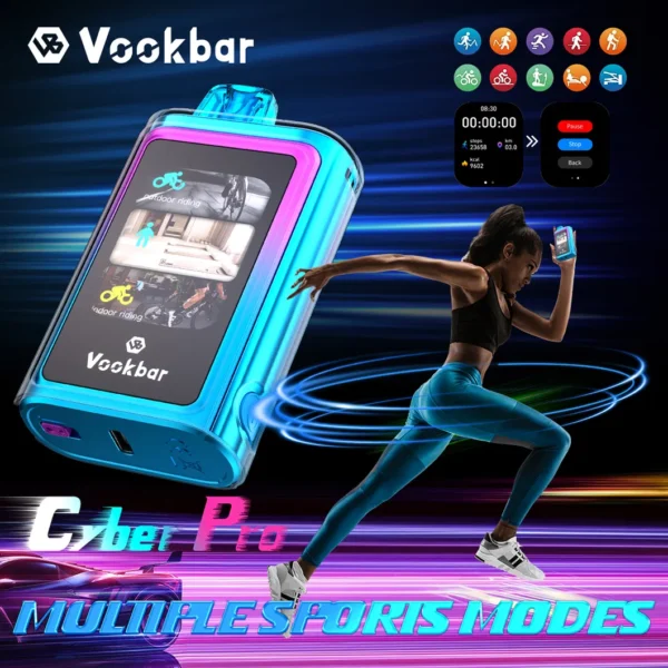 Vookbar Cyber ​​Pro 30000 Rookwolken Dual Mesh Touchscreen 0% 2% 3% 5% Oplaadbare wegwerpvapes-pen met laag nicotinegehalte Bulk kopen groothandel - CharmVape - 12