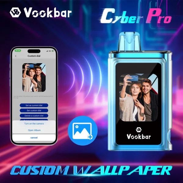 Vookbar Cyber ​​Pro 30000 Puffs Подвійний сітчастий сенсорний екран 0% 2% 3% 5% Перезаряджуваний одноразовий вейп-ручка з низьким вмістом нікотину Купуйте оптом - CharmVape - 11