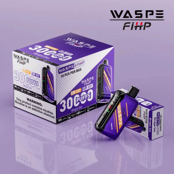 WASPE FIHP 30000 Puffs Dual Mesh 0% 2% 5% LED zaslon z nizko vsebnostjo nikotina za enkratno uporabo za večkratno uporabo Vapes pero Nakup na debelo - CharmVape - 4