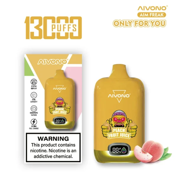 AIVONO AIM FREAK 13000 Puffs digitaalne ekraan 0% 2% 3% 5% Madala nikotiinisisaldusega taaslaetav ühekordne Vapes Pen hulgimüük - CharmVape - 9