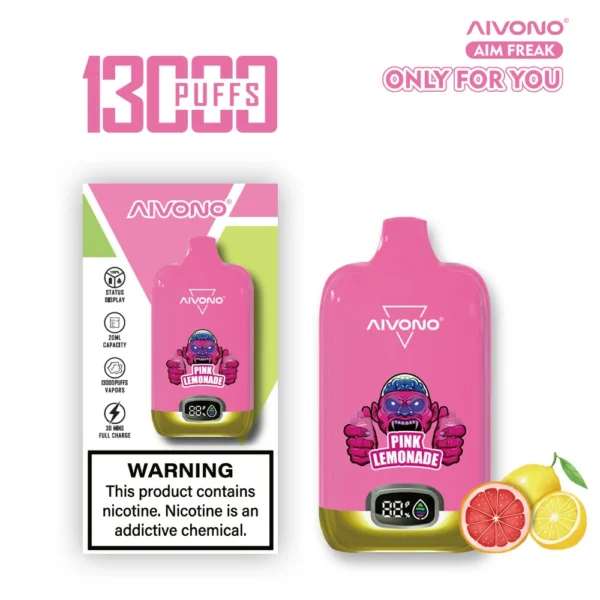 AIVONO AIM FREAK 13000 Puffs digitaalne ekraan 0% 2% 3% 5% Madala nikotiinisisaldusega taaslaetav ühekordselt kasutatav Vapes Pen hulgimüük - CharmVape - 11