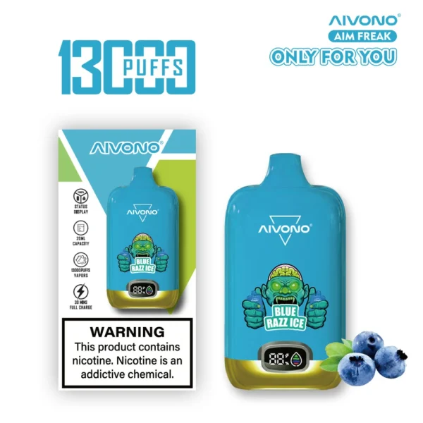 AIVONO AIM FREAK 13000 Puffs digitaalne ekraan 0% 2% 3% 5% Madala nikotiinisisaldusega laetav ühekordne Vapes Pen hulgiost hulgimüük - CharmVape - 4