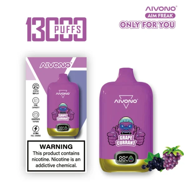 AIVONO AIM FREAK 13000 Puffs digitaalne ekraan 0% 2% 3% 5% Madala nikotiinisisaldusega laetav ühekordne Vapes Pen hulgiost hulgimüük - CharmVape - 6