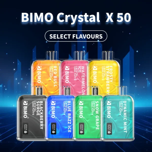 BIMO Crystal 12000 Rookwolken 2% 5% Oplaadbare wegwerpvapes-pen met laag nicotinegehalte Bulk kopen groothandel - CharmVape - 24