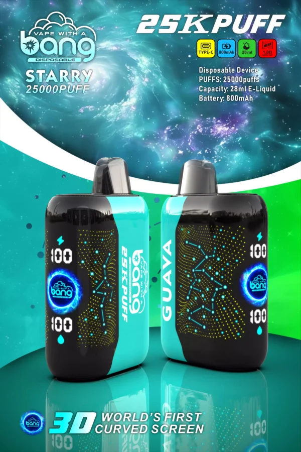 Bang Starry 25000 Puffs Schermo curvo 3D 0% 2% 3% 5% Penna per vaporizzatori usa e getta ricaricabile a basso contenuto di nicotina all'ingrosso Acquista all'ingrosso - CharmVape - 10