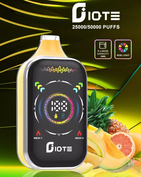 IQTE 50000 Puffs Dual Mesh RGB Full Screen 0% 2% 5% Low Nikotine Ladattava kertakäyttöinen Vapes Pen Bulk Tukkumyynti - CharmVape - 2