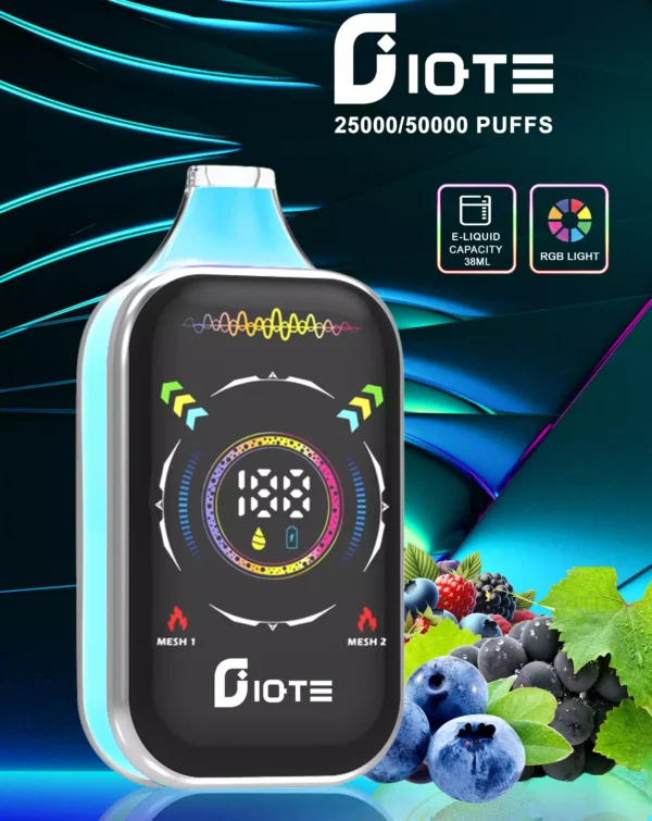 IQTE 50000 Puffs Dual Mesh RGB Full Screen 0% 2% 5% Low Nikotine Ladattava kertakäyttöinen Vapes Pen Bulk Tukkumyynti - CharmVape - 6