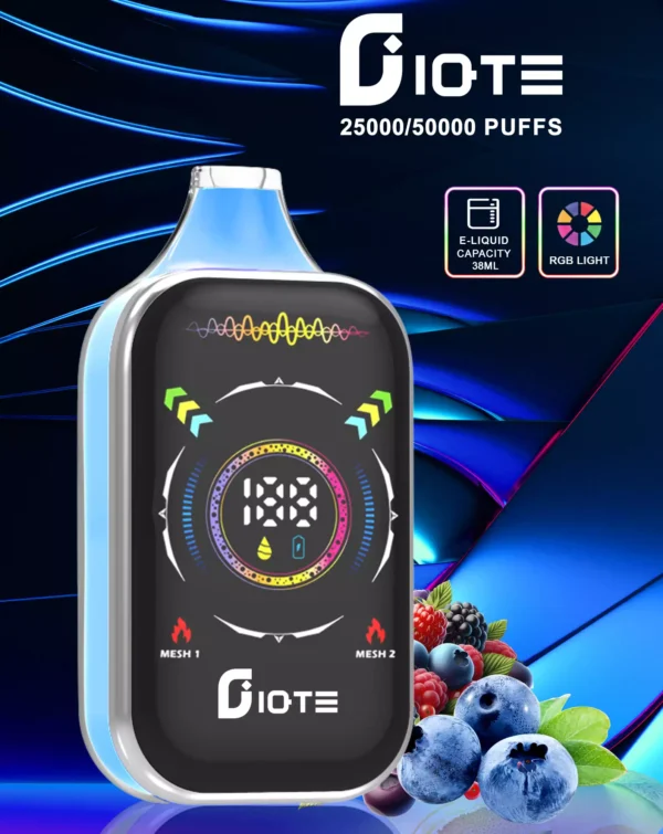 IQTE 50000 Puffs Dual Mesh RGB Full Screen 0% 2% 5% Low Nikotine Ladattava kertakäyttöinen Vapes Pen Bulk Tukkumyynti - CharmVape - 7