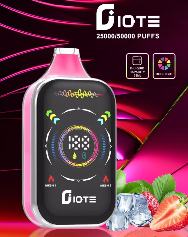 IQTE 50000 Puffs Dual Mesh RGB koko näyttö 0% 2% 5% Vähän nikotiinia ladattava kertakäyttöinen Vapes Pen Bulk Tukkumyynti - CharmVape - 8