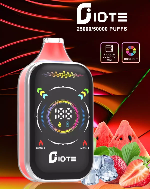 IQTE 50000 Puffs Dual Mesh RGB Full Screen 0% 2% 5% Low Nikotine Ladattava kertakäyttöinen Vapes Pen Bulk Tukkumyynti - CharmVape - 9