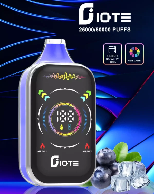 IQTE 50000 Puffs Dual Mesh RGB Full Screen 0% 2% 5% Low Nikotine Ladattava kertakäyttöinen Vapes Pen Bulk Tukkumyynti - CharmVape - 10